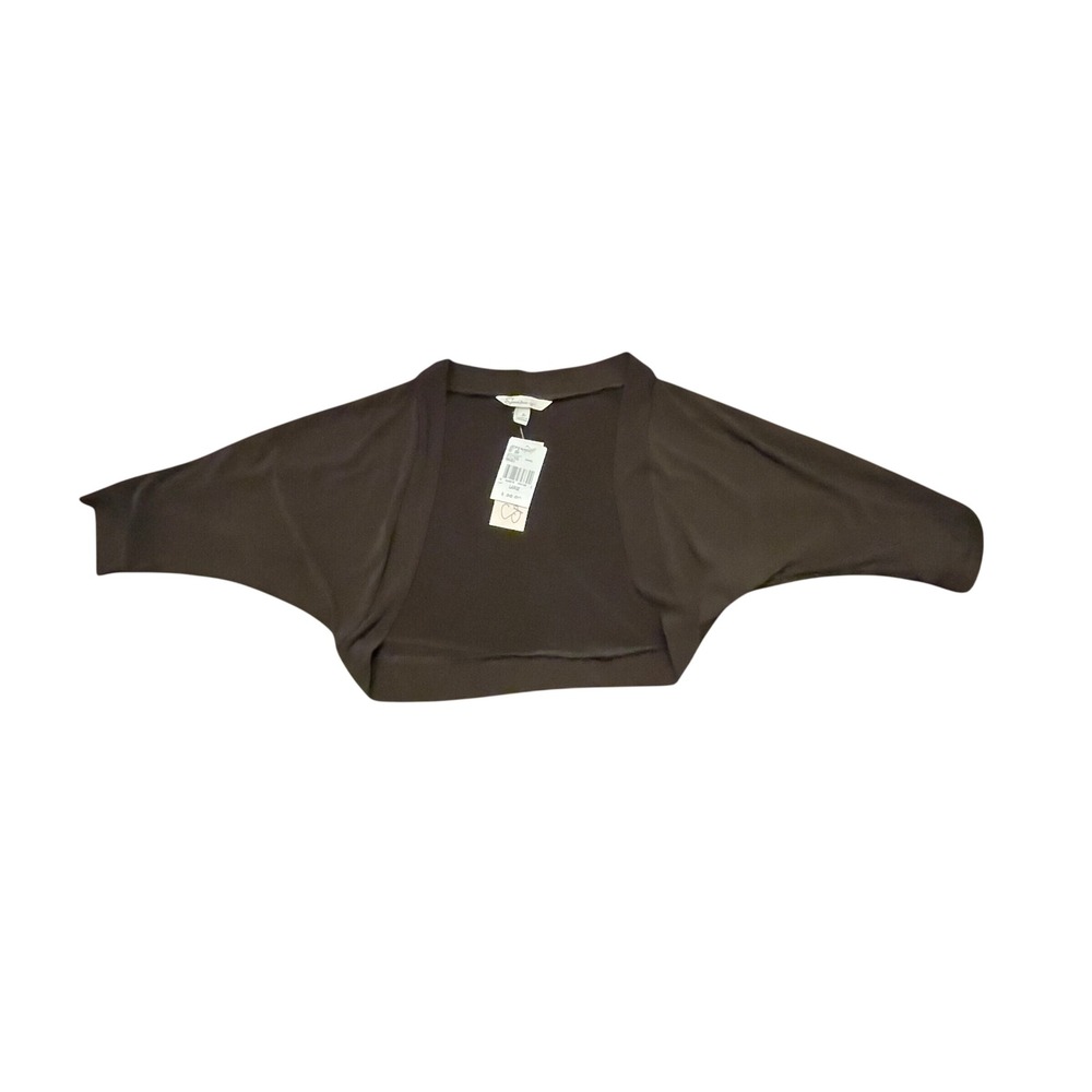 Speechless Womens Brown Cropped Shrug Bolero Batwing Sleeve Size Large NWT
